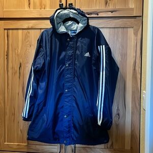 Adidas lightweight longer jacket and slicker basketball pants water resistant